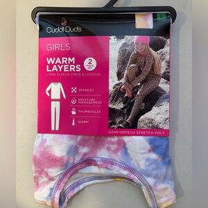 Cuddl Duds Girls Tie-Dye Set, size Large